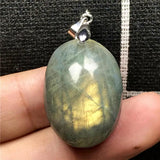 Labradorite Necklace Pendant Silver Moonstone Beads