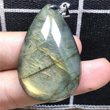 Labradorite Pendant Jewelry Natural Healing Crystal Silver Moonstone Gemstone