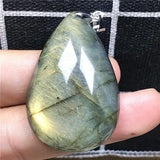 Labradorite Pendant Jewelry Natural Healing Crystal Silver Moonstone Gemstone