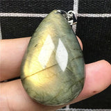 Labradorite Pendant Jewelry Natural Healing Crystal Silver Moonstone Gemstone