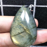 Labradorite Pendant Jewelry Natural Healing Crystal Silver Moonstone Gemstone