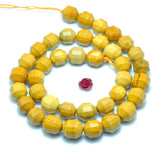 Natural Yellow Mookaite Faceted Double Terminated Point Beads