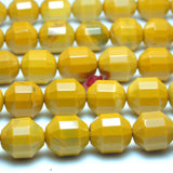 Natural Yellow Mookaite Faceted Double Terminated Point Beads