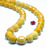 Natural Yellow Mookaite Faceted Double Terminated Point Beads