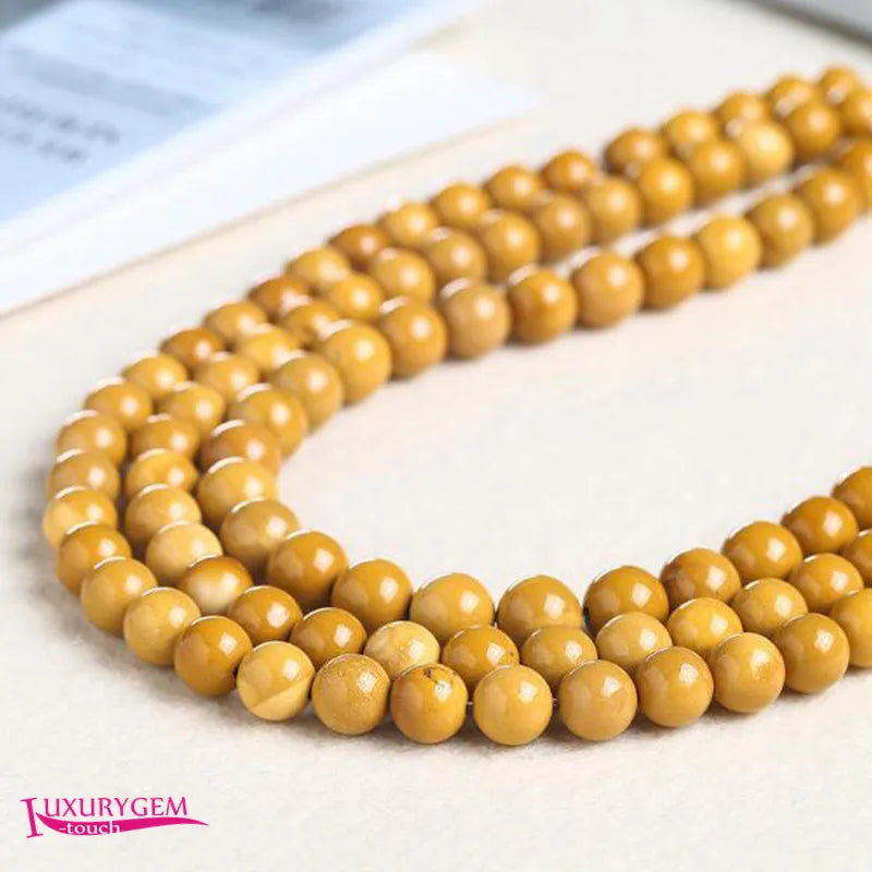 Natural Yellow Mookaite Stone Round Beads 6/8/10mm