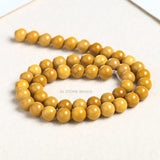 Yellow Mookiate Stone Beads 6-10mm Round Loose Spacer Beads for DIY Bracelet