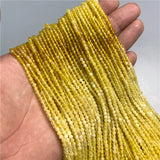 3mm Yellow Opal Beads Small Faceted Charm Spacer Beads