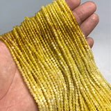 3mm Yellow Opal Beads Small Faceted Charm Spacer Beads