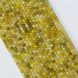 Yellow Opal Faceted Cube Beads for Jewelry Making