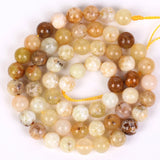 Yellow Opals Stone Round Beads for Jewelry Making 6/8/10/12mm DIY Bracelet