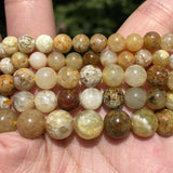 Yellow Opals Stone Round Beads for Jewelry Making 6/8/10/12mm DIY Bracelet