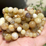 Yellow Opals Stone Round Beads for Jewelry Making 6/8/10/12mm DIY Bracelet