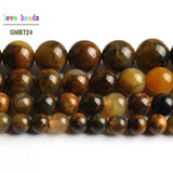 Yellow Pietersite Gems Stone Round Loose Beads 15inche Strand