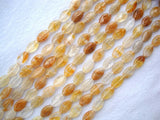 Yellow Quartz Flat Marquise Loose Beads 12x20mm Jewelry Making DIY