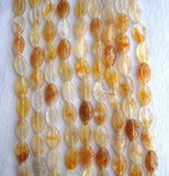 Yellow Quartz Flat Marquise Loose Beads 12x20mm Jewelry Making DIY
