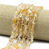 Yellow Quartz Gravel Crystal Spacer Beads 4~6mm for Jewelry Making