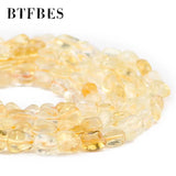 Yellow Quartz Gravel Crystal Spacer Beads 4~6mm for Jewelry Making