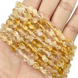 Yellow Quartz Gravel Crystal Spacer Beads 4~6mm for Jewelry Making