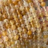 Yellow Red Rutilated Quartz Stone Beads 6 8 10mm for Jewelry Making