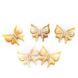 Natural Yellow Shell Butterfly Pendant 30x30mm for Jewelry Making