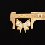 Natural Yellow Shell Butterfly Pendant 30x30mm for Jewelry Making