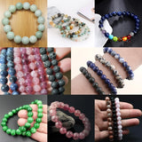 Round Natural Stone Beads for Jewelry Making DIY 4-12mm