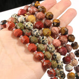 Yellow Tiger Eye Agates Faceted Loose Stone Beads 8/10MM