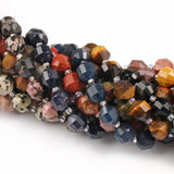 Yellow Tiger Eye Agates Faceted Loose Stone Beads 8/10MM