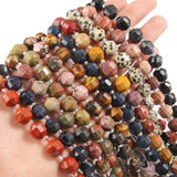 Yellow Tiger Eye Agates Faceted Loose Stone Beads 8/10MM