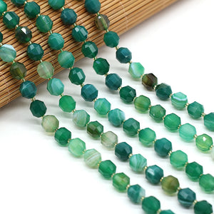 8mm Yellow Tiger Eye Agates Faceted Gem Stone Beads for Jewelry Making