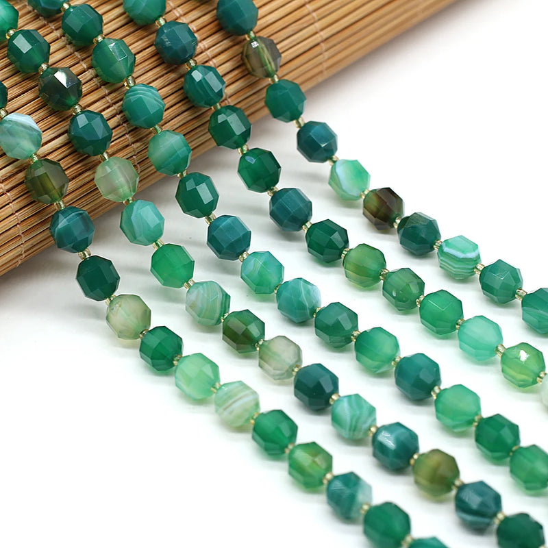 8mm Yellow Tiger Eye Agates Faceted Gem Stone Beads for Jewelry Making