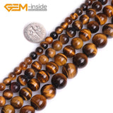 Yellow Tiger Eye Stone 2mm Big Hole Loose Beads 15 Inches Strand