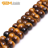 Yellow Tiger Eye Stone 2mm Big Hole Loose Beads 15 Inches Strand
