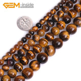 Yellow Tiger Eye Stone 2mm Big Hole Loose Beads 15 Inches Strand