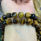 Yellow Tiger Eye Stone Beads 15'' - Faceted Cube DIY Loose Beads