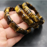Yellow Tiger Eye Stone Bamboo Bracelet