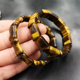 Yellow Tiger Eye Stone Bamboo Bracelet
