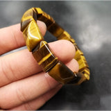 Yellow Tiger Eye Stone Bamboo Bracelet
