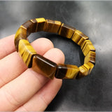 Yellow Tiger Eye Stone Bamboo Bracelet