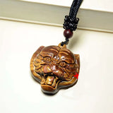 Yellow Tiger Eye Stone Jade Tiger Head Pendant Necklace Charm Jewelry