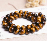Yellow Tiger's Eye Gemstone Round Beads 18-Inch Strand