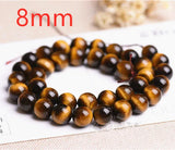 Yellow Tiger's Eye Gemstone Round Beads 18-Inch Strand