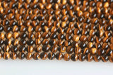 Yellow Tiger's Eye Gemstone Round Beads 18-Inch Strand