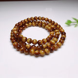 Yellow Tiger's Eye Beads Bracelet Unisex Jewelry