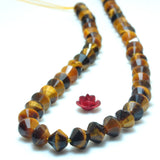 Yellow Tiger's Eye Faceted Disc Rondelle Loose Beads Gemstone Bracelet