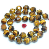 Yellow Tiger's Eye Faceted Double Terminated Point Loose Beads Gemstone