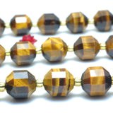 Yellow Tiger's Eye Faceted Double Terminated Point Loose Beads Gemstone