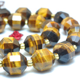 Yellow Tiger's Eye Faceted Double Terminated Point Loose Beads Gemstone