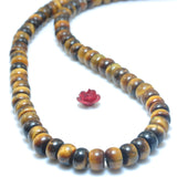 Yellow Tiger's Eye Smooth Rondelle Beads - Jewelry Making