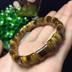 Natural Yellow Tigereye Hand Row Hyun Light Tigereye Hand String